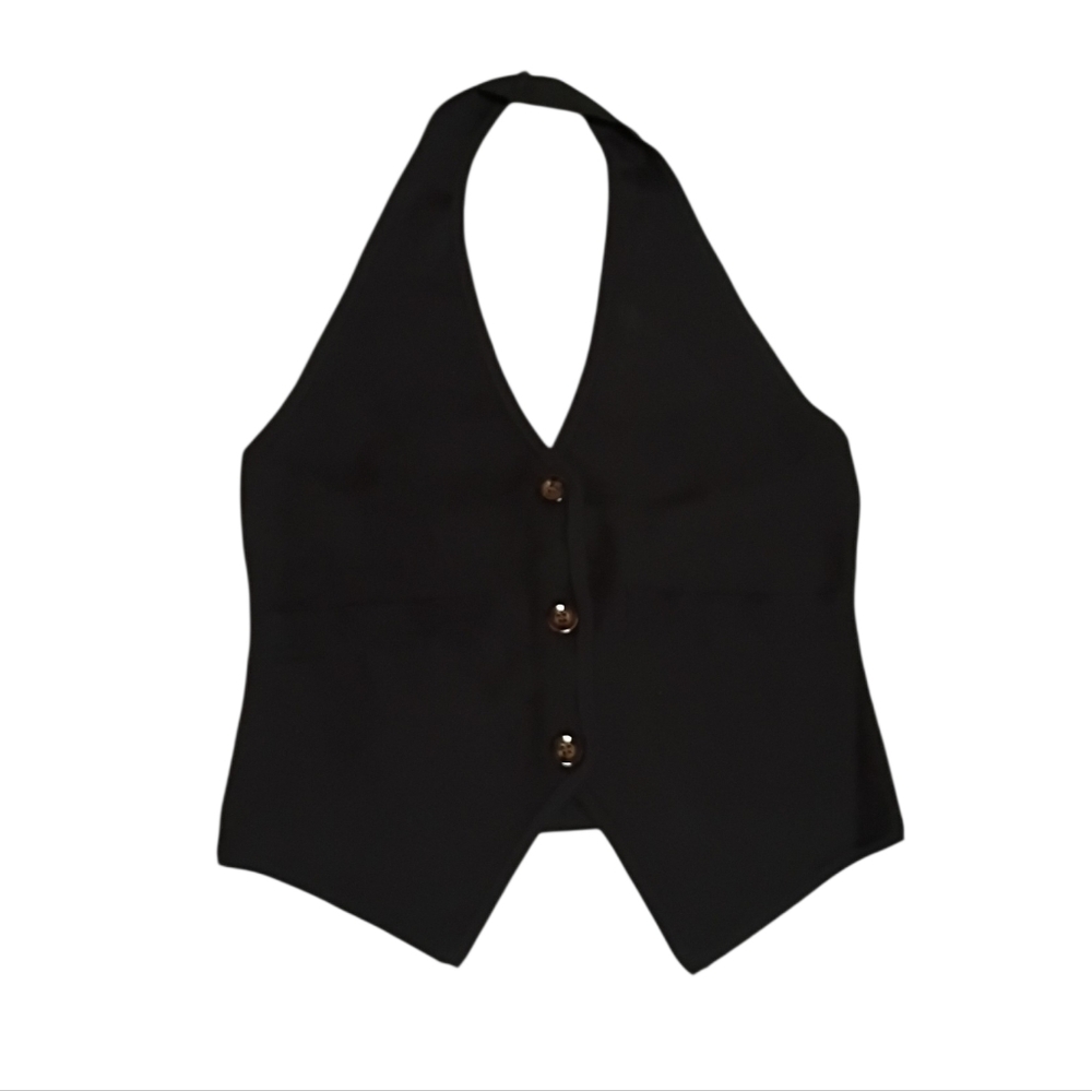 HALARA Halter Sweater Vest sz M NEW